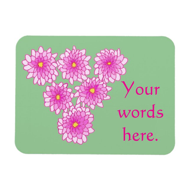 Ímã Mães rosa Flores Chrysanthemum Magnets (Horizontal)