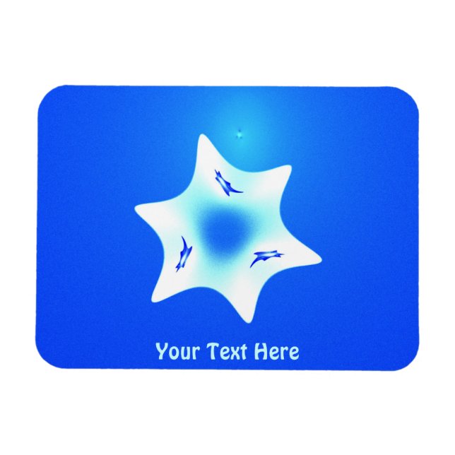 Ímã Magen Lavan (White Star) (Horizontal)