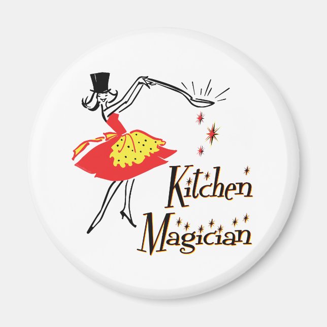 Imã Magia de Cozinha Magia Cozinhar (Frente)