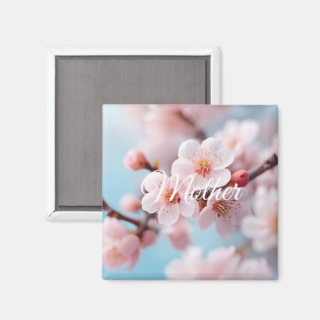 Imã Magia de Flor de Cerejeira Rosa  (Front/Back)