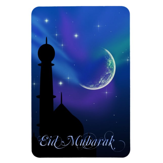 Ímã Magia Eid Noite Islâmica Saudação Imagem Flexível (Vertical)