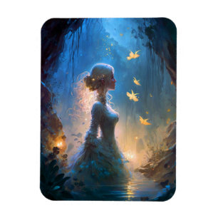 Ímã Magia Lady In Water Fantasy Art