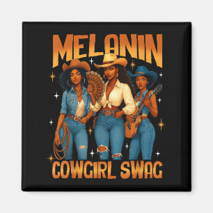 Imã Magia Vaqueira Negra Melanina Ocidental Juneteenth
