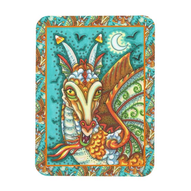ÍMÃ MAGIC CANDY CORN DRAGON, HALLOWEEN FANTASY BEAST (Vertical)