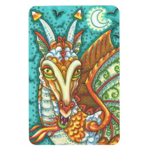 ÍMÃ MAGIC CANDY CORN DRAGON, HALLOWEEN FANTASY BEAST