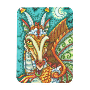 ÍMÃ MAGIC CANDY CORN DRAGON, HALLOWEEN FANTASY BEAST