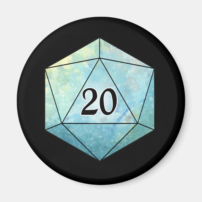 Imã Magic d20 Dice (Frente)