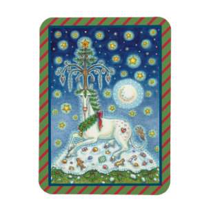 ÍMÃ MÁGICA DE UM UNICORN DE NATAL, HOLIDAY HORSE MAGN