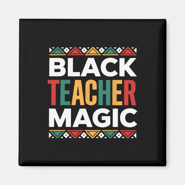 Imã Mágica Professora Negra Mês da História Afro-Ameri (Frente)