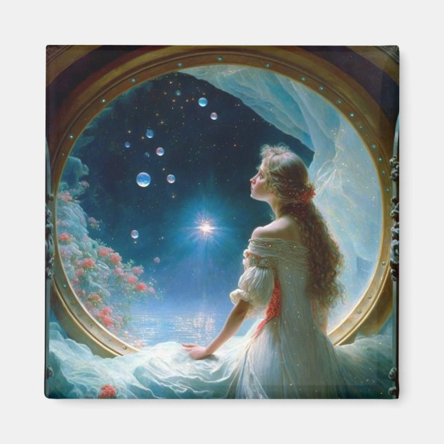 Imã Magical Night Scene Fantasy Art (Frente)