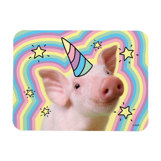 Ímã Magical Piglet Unicorn (Horizontal)