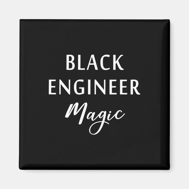 Imã Mágico Engenheiro Negro Mês da História Negra Afri (Frente)
