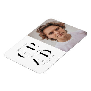 Ímã magnata elegante do anúncio de graduação em script