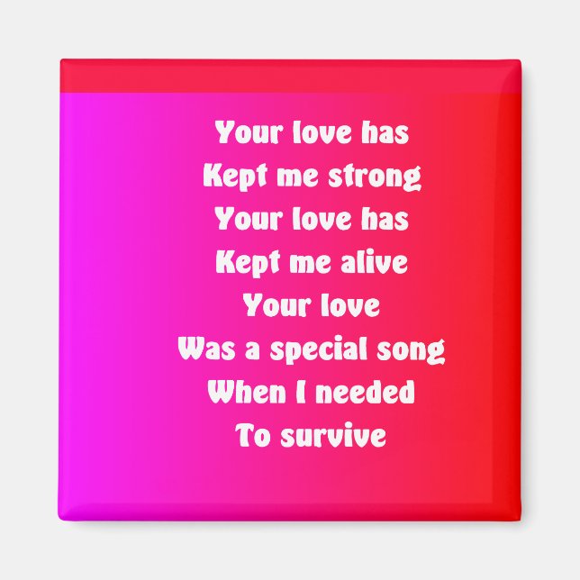 Imã magnatas da geladeira do dia de os namorados marid (Frente)