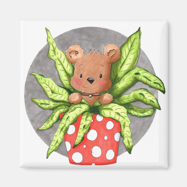 Imã Magneet vierkant, studio de vrolijke tekening (Frente)