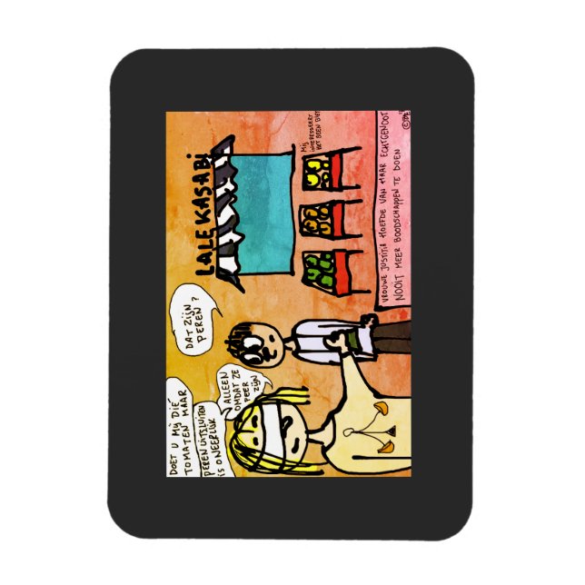 Ímã Magneet Vrouwe Justitia doet geen boodschappen (Vertical)