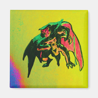 Imã Magnet 2inx2in do Halloween Gargoyle desenhado à M