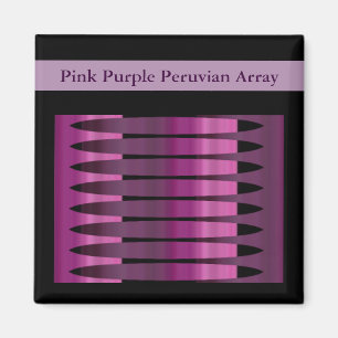 Imã Magnet 2x2 roxo, rosa, de matriz peruana