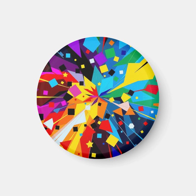 Imã Magnet - Abstract geometric art (Frente)