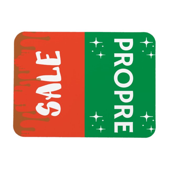 Ímã Magnet aimanté lave vaisselle en Français (Horizontal)