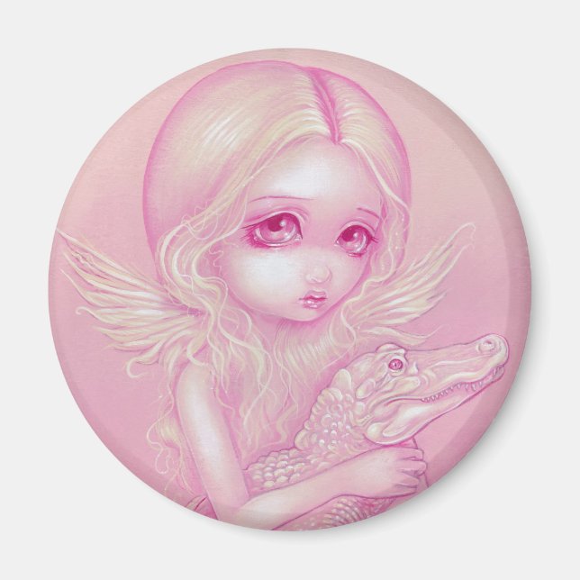 Imã Magnet "Albino Alligator Angel" (Frente)