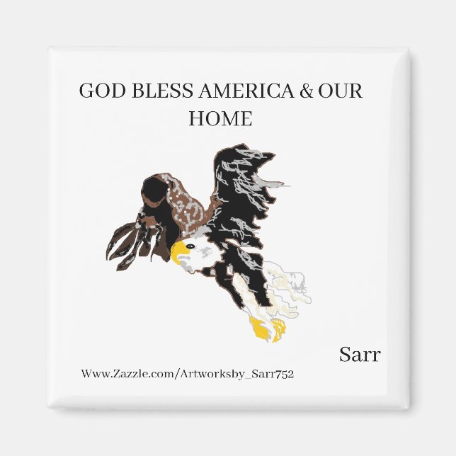 Imã Magnet: AMERICANO BALD EAGLE (Frente)