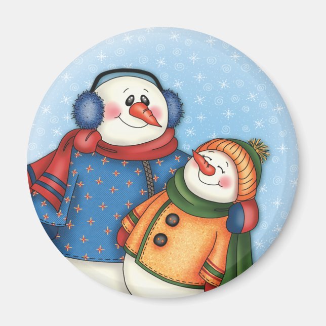 Imã Magnet "Amigos da Neve" (Frente)
