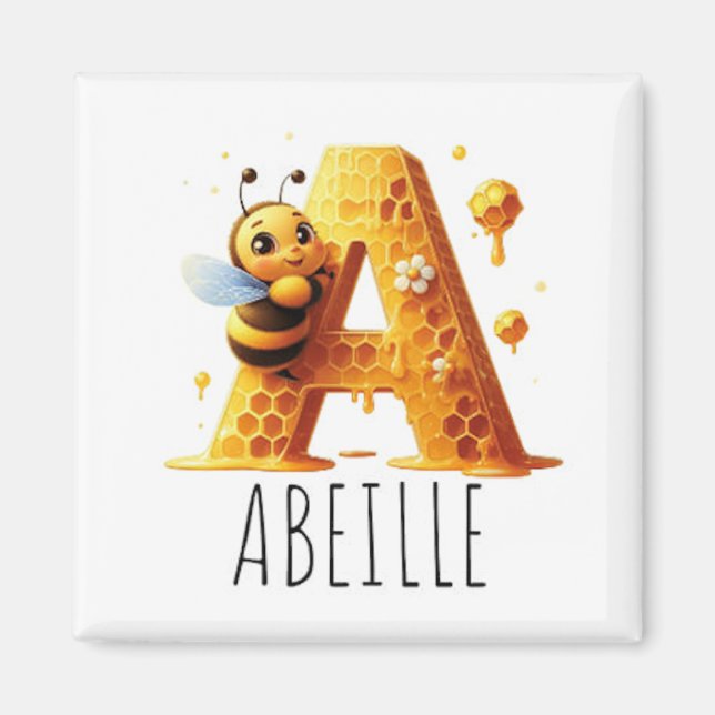 Imã Magnet Animaux Rigolos Lettre A (Frente)