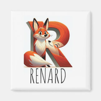 Imã Magnet Animaux Rigolos Lettre R