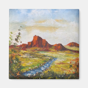 Imã Magnet Ann Hayes Pintando Red Rock Canyan
