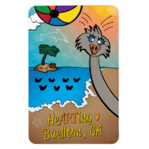 Magnet Art - Ostrich Photobomber - Buellton.Art