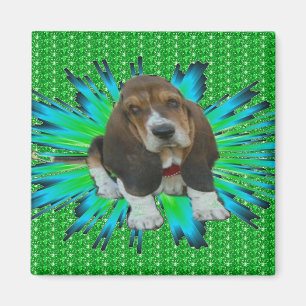 Imã Magnet Baby Basset Hound Sheldon