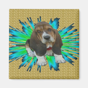 Imã Magnet Baby Basset Hound Sheldon