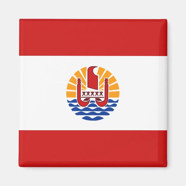 Imã Magnet - Bandeira da Polinésia Francesa (Frente)