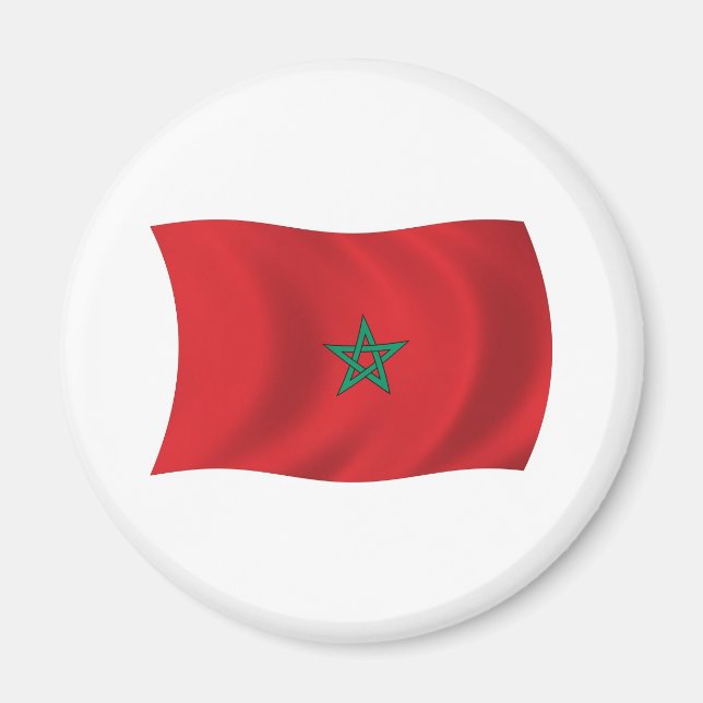 Imã Magnet - Bandeira do Marrocos (Frente)