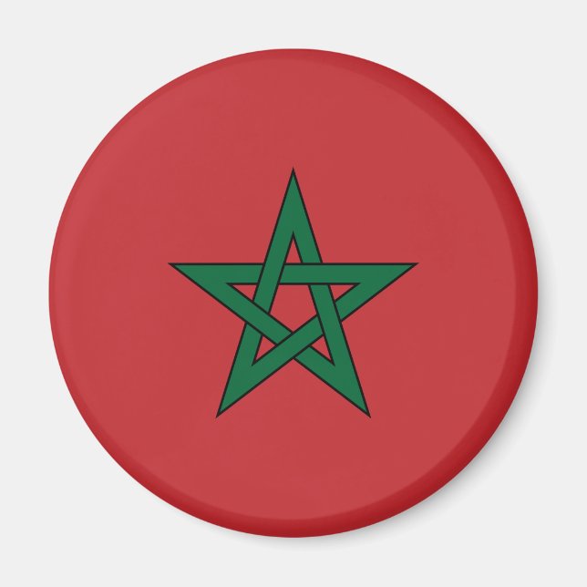 Imã Magnet - Bandeira do Marrocos (Frente)