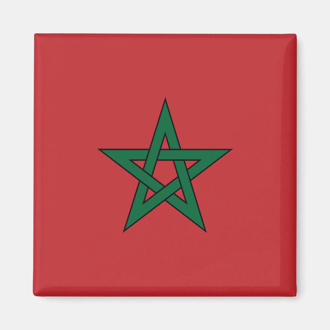 Imã Magnet - Bandeira do Marrocos (Frente)