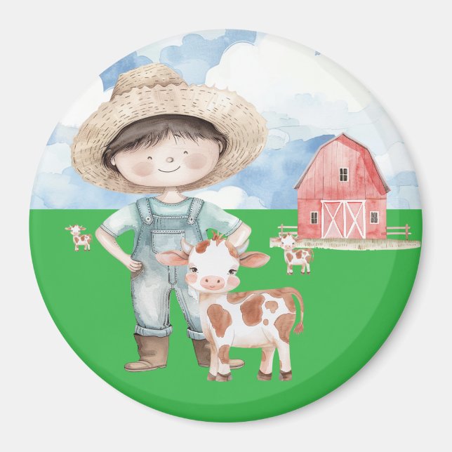 Imã Magnet Bauernhofjunge (Frente)