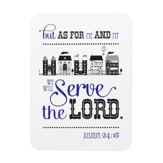Ímã Magnet Bible Scripture Joshua 24:15 Gift (Vertical)