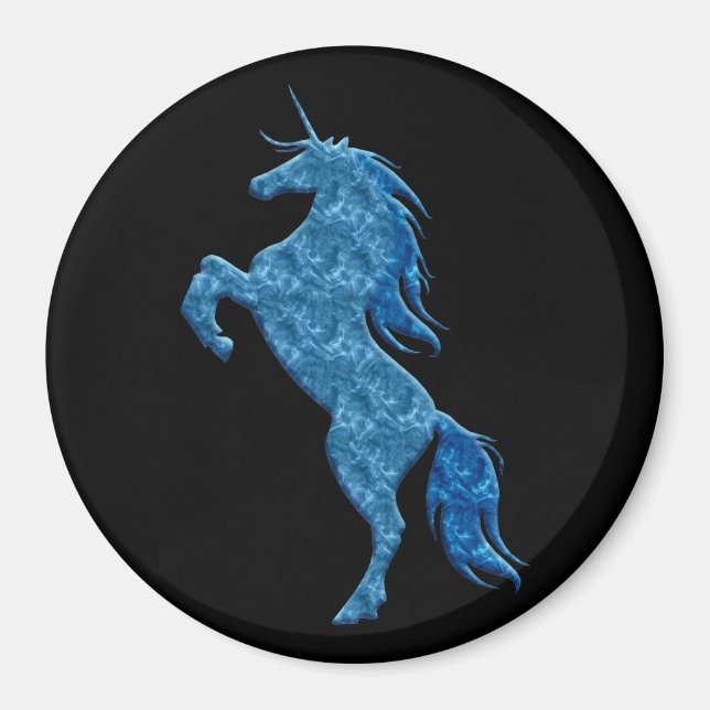Imã Magnet Blue Fire Unicorn (Frente)