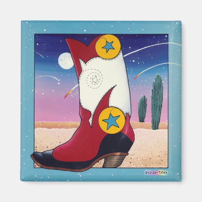 Imã Magnet - Boots do Cowboy, Todos Vestidos (Frente)