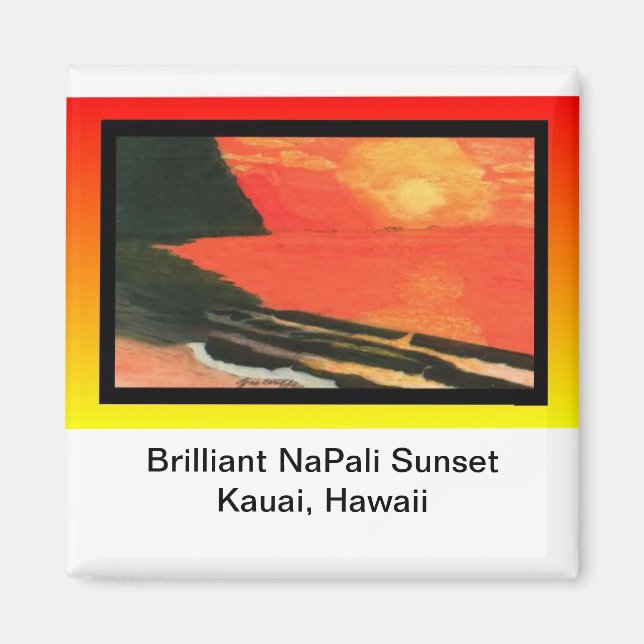 Imã Magnet-Brilliant NaPali Sunset (Frente)