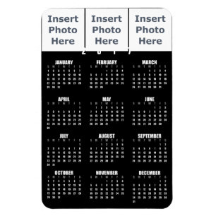 Ímã Magnet Calendar 2017 - Modelo de Colagem de Fotos