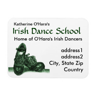 Ímã Magnet, Cartão de visita de dança, irlandês