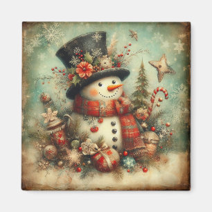 Imã Magnet Clássico de Snowman de Natal