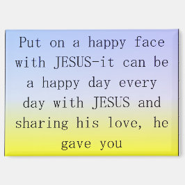 Imã Magnet! Coloque um rosto feliz com Jesus