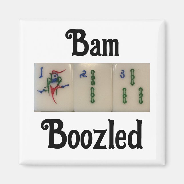 Imã Magnet com azulejos de bambu - mahjong - bambozled (Frente)