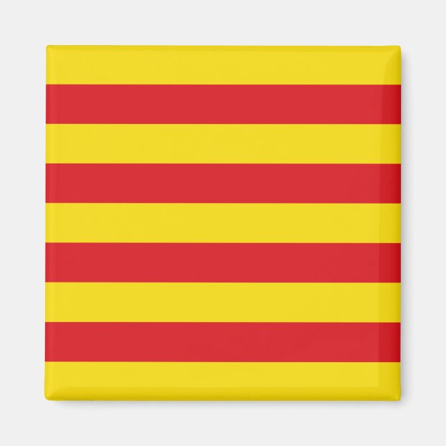 Imã Magnet com bandeira da Catalunha (Frente)