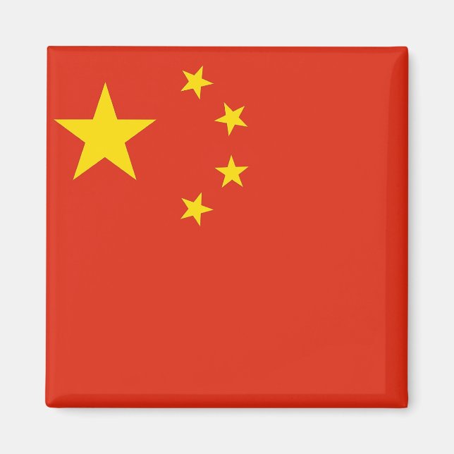 Imã Magnet com Bandeira da China (Frente)