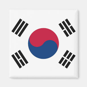 Imã Magnet com bandeira da Coreia do Sul